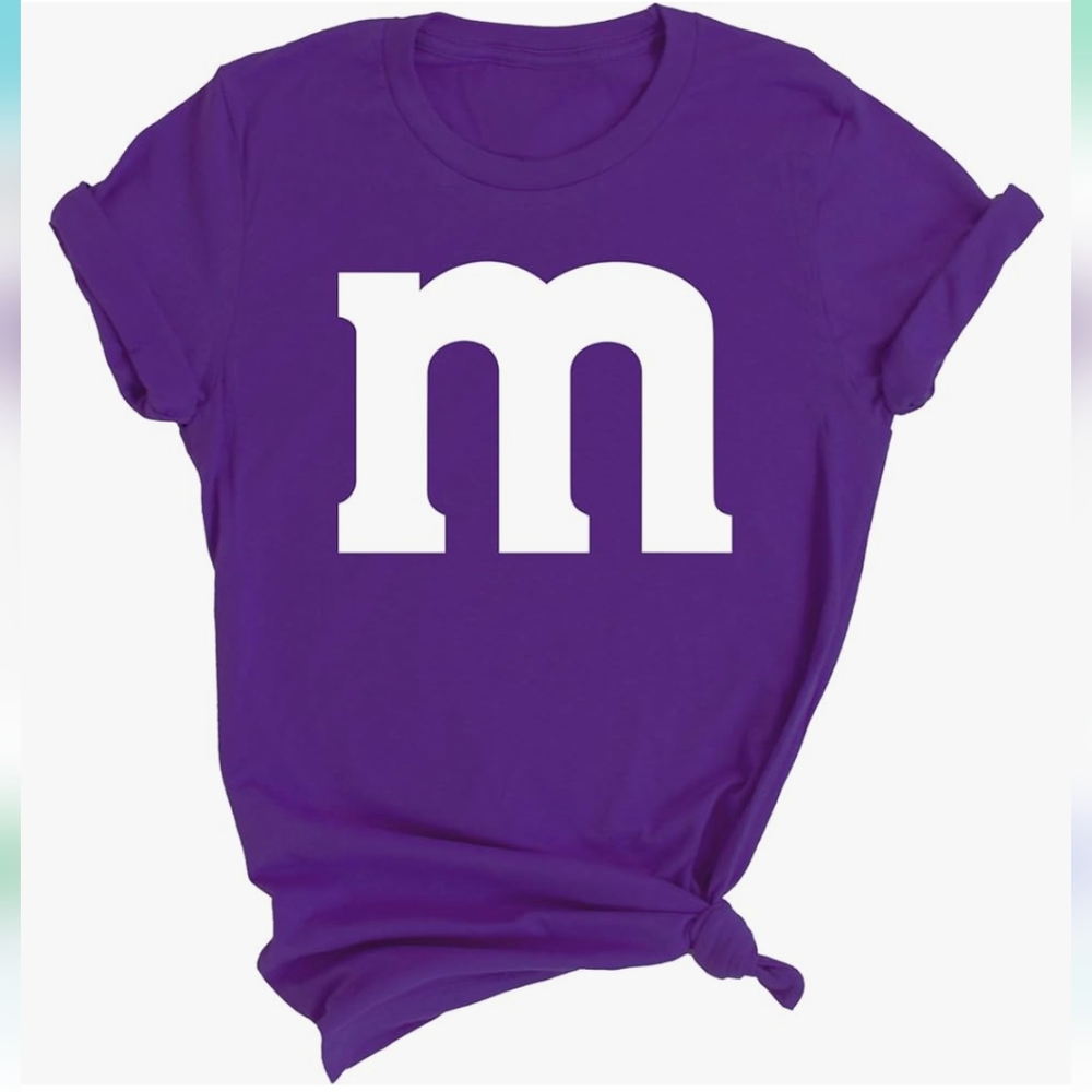 NWOT M&M women's T-shirt purple size XL costume theme